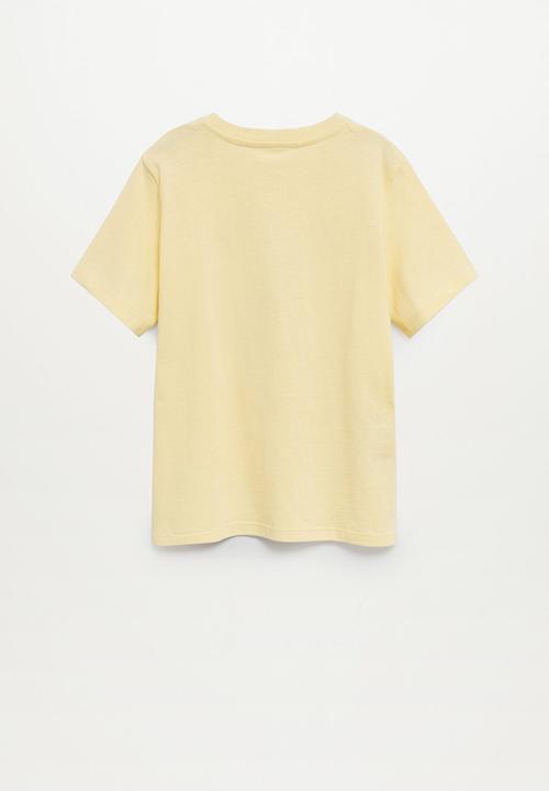 MANGO - T-shirt easy - light yellow