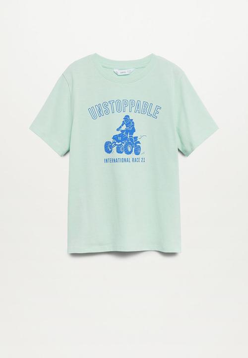 MANGO - T-shirt easy - light green