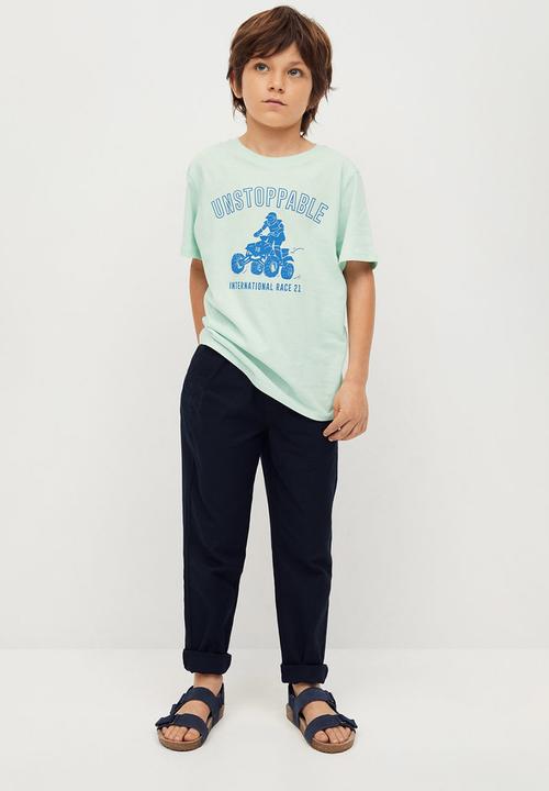 MANGO - T-shirt easy - light green