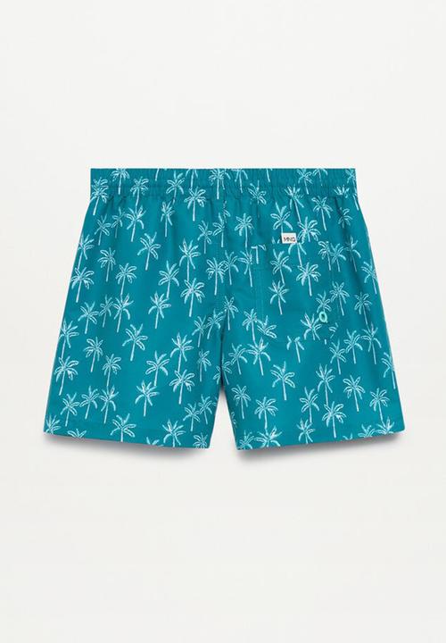 MANGO - Swimming trunks palmera - green