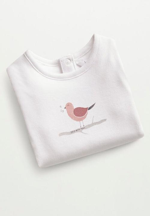 MANGO - Dance long sleeve tee - white