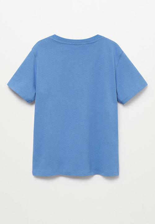 MANGO - T-shirt logo -  blue
