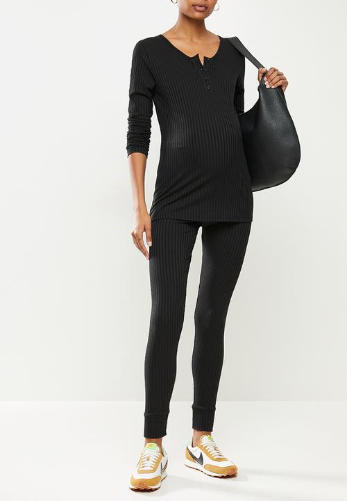 Superbalist - Foldover cuffed leggings - black 
