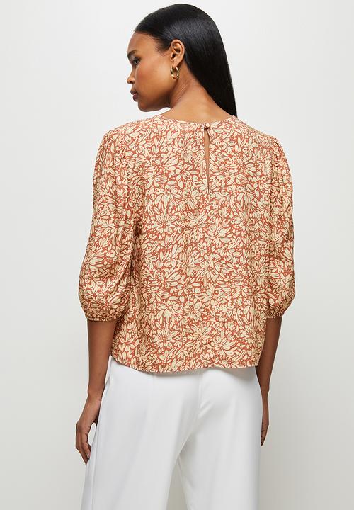 edit - Mutton sleeve shell - rust 