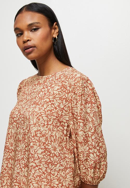 edit - Mutton sleeve shell - rust 