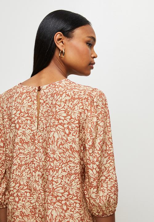 edit - Mutton sleeve shell - rust 