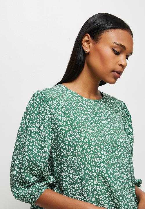 edit - Mutton sleeve shell - green 