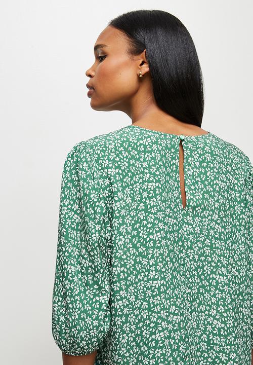 edit - Mutton sleeve shell - green 