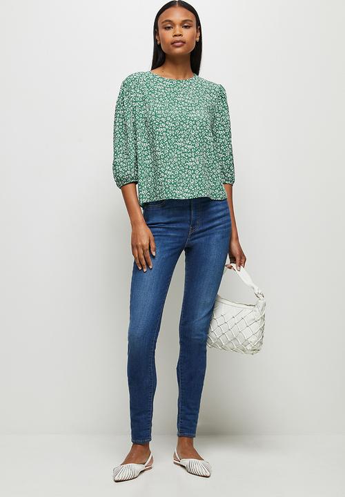 edit - Mutton sleeve shell - green 