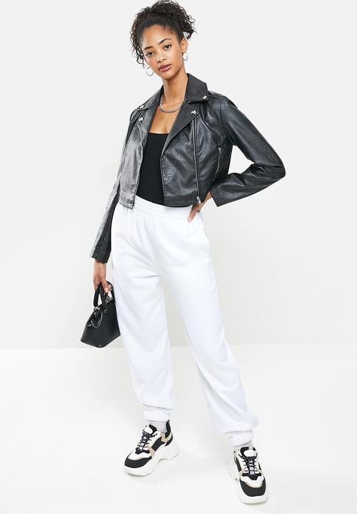 Blake - Cropped biker jacket - black 