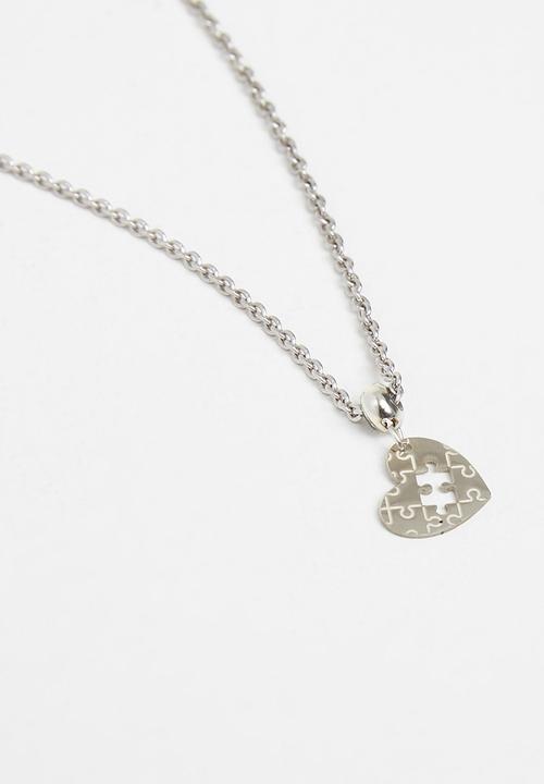 Memi - Puzzle heart - silver