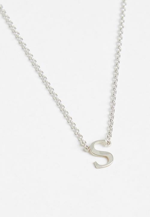 Memi - Petite initial necklace - silver