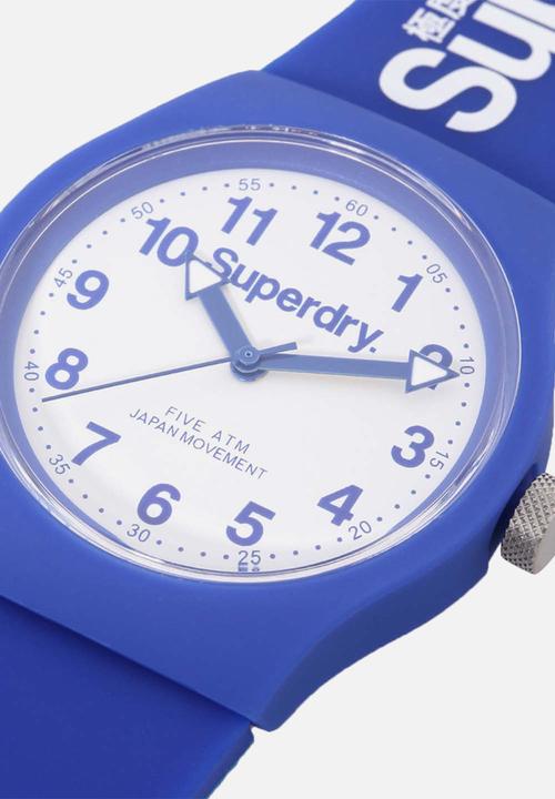 Superdry. - Silicone strap watch - blue
