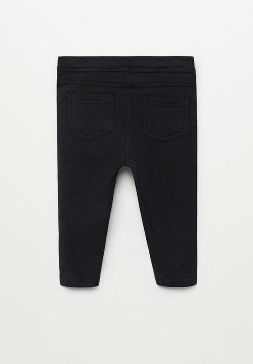 MANGO - Terry leggings - black
