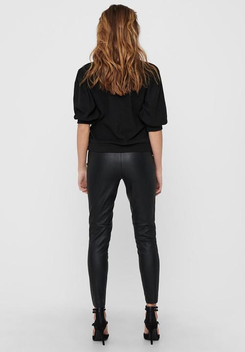 Jacqueline de Yong - Sahara faux leather leggings - black