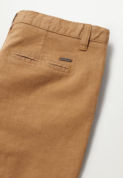 MANGO - Bermuda shorts linus - light pastal brown
