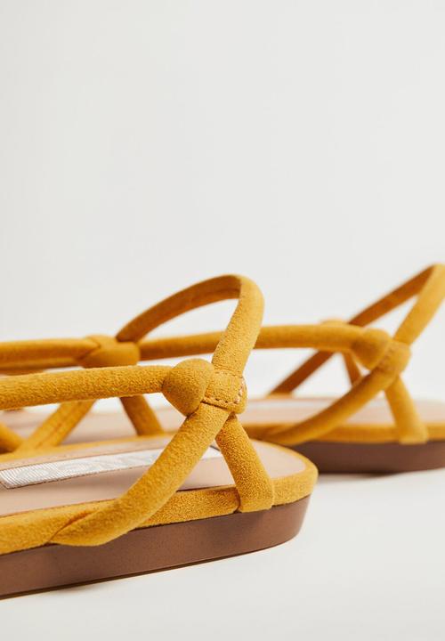 MANGO - Knots 1 sandal - medium yellow