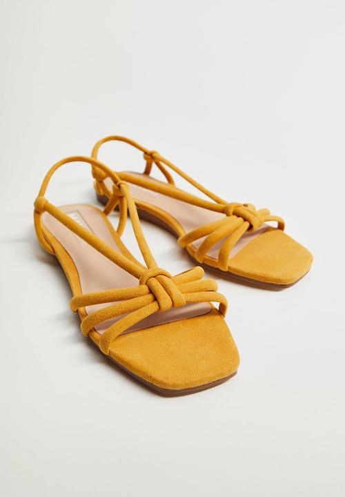 MANGO - Knots 1 sandal - medium yellow