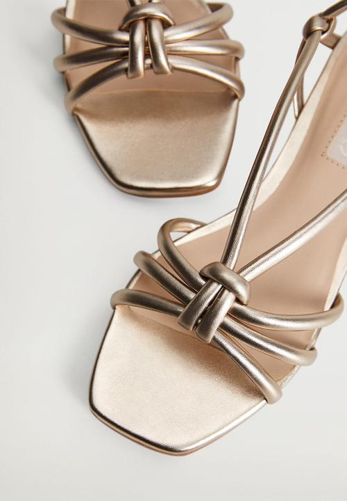 MANGO - Knots sandal - gold
