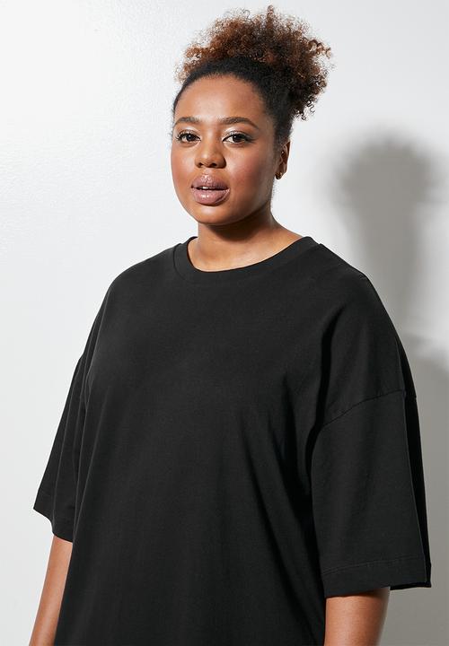 Superbalist - Dropped shoulder T-shirt dress - black