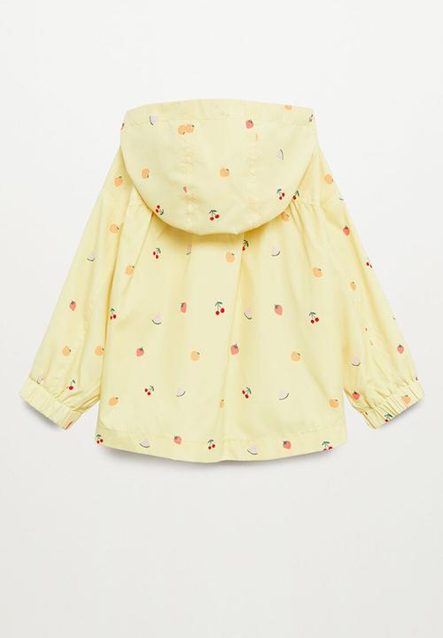 MANGO - Hooded printed rain jacket - yellow