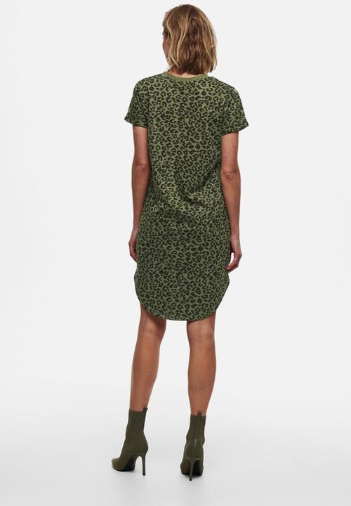 Jacqueline de Yong - Ivy life short sleeve leo dress - kalamata