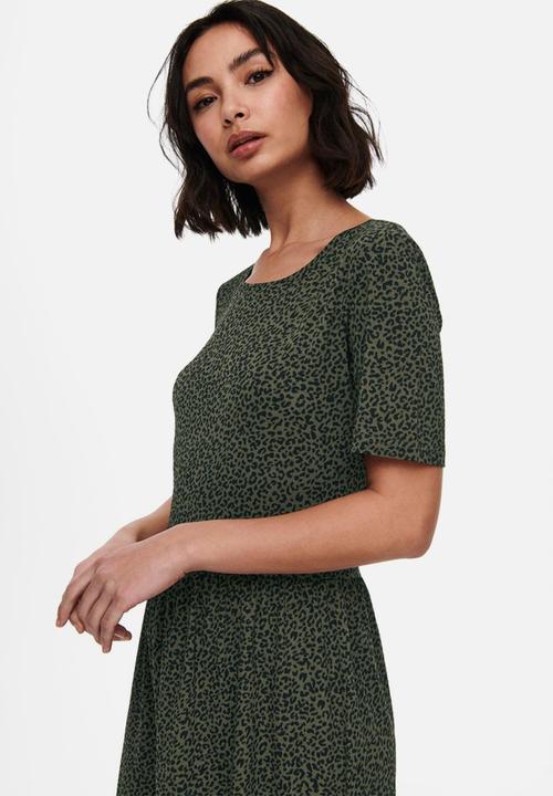 Jacqueline de Yong - Kirkby short sleeve short dress - kalamata