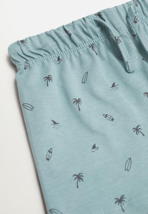 MANGO - Pyjama pack pier - turquoise & aqua