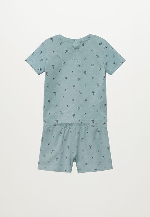 MANGO - Pyjama pack pier - turquoise & aqua