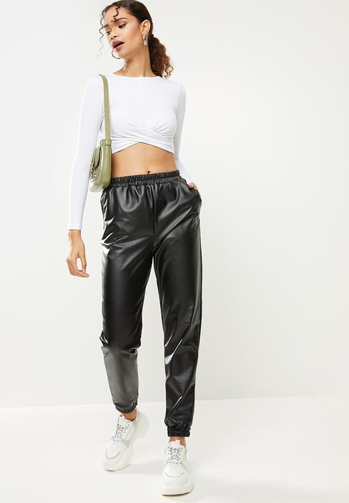 Blake - Pu jogger - black