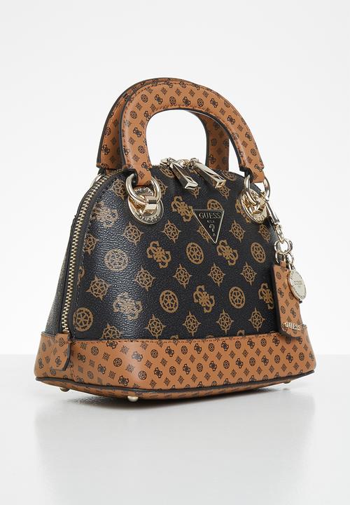 GUESS - Cessily small dome satchel - brown