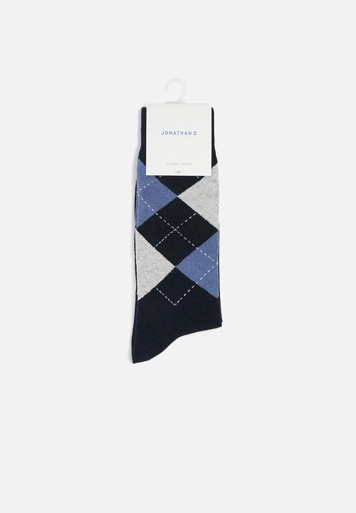 Jonathan D - Branded single pair socks - navy