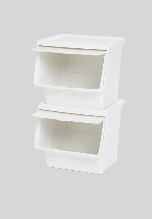 Litem - Set of 2 roomax sliding living box large - white