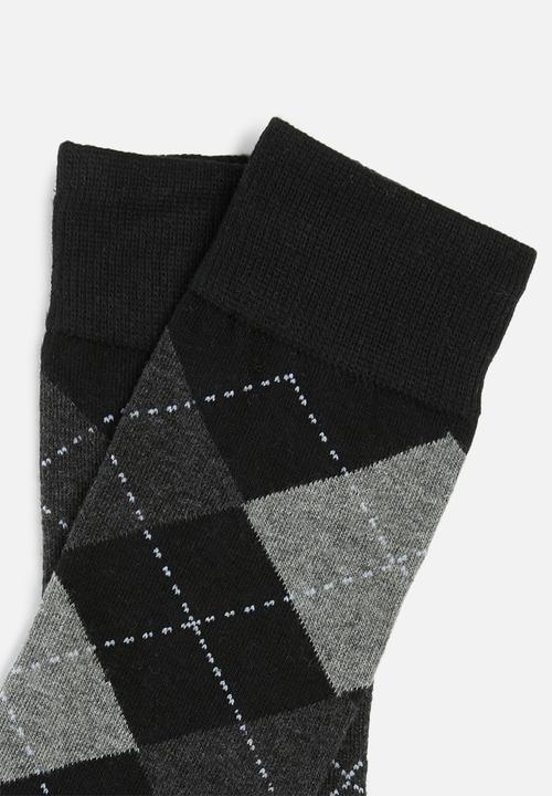 Jonathan D - Branded single pair socks - black 