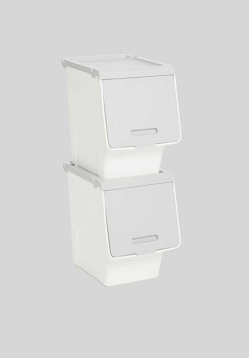 Litem - Set of 2 roomax sliding living box slim large - grey