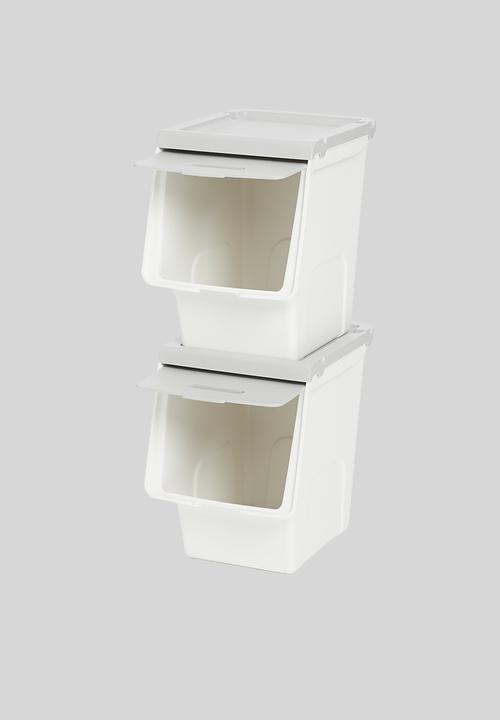 Litem - Set of 2 roomax sliding living box slim large - grey
