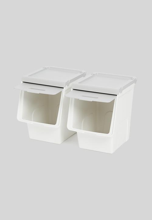 Litem - Set of 2 roomax sliding living box slim large - grey