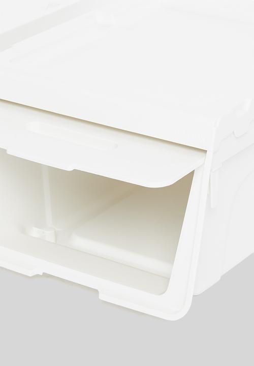 Litem - Set of 2 roomax sliding living box slim small - white