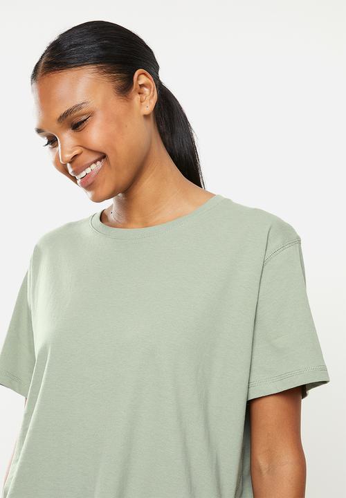 Cotton On - Post sweat organic T-shirt - green haze