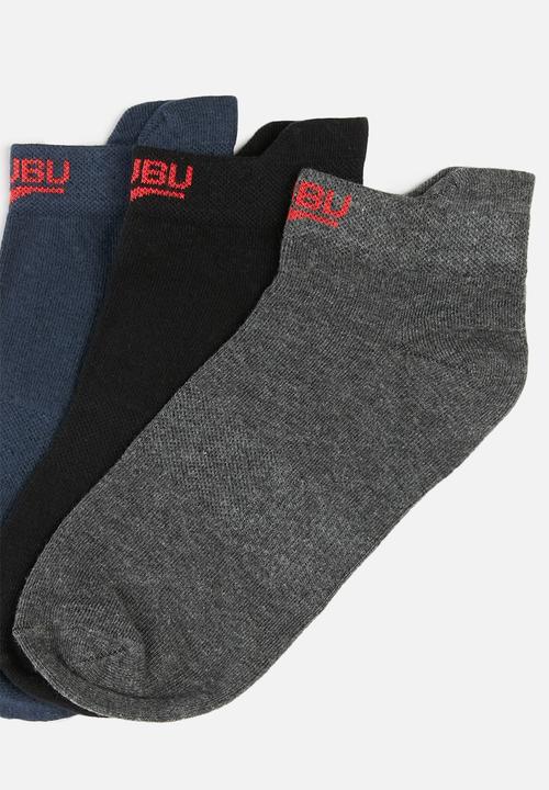 FUBU - Mens low cut standard socks 3 pack - navy 