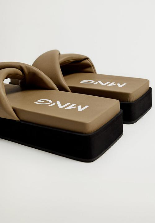 MANGO - Kyoto slide - dark green
