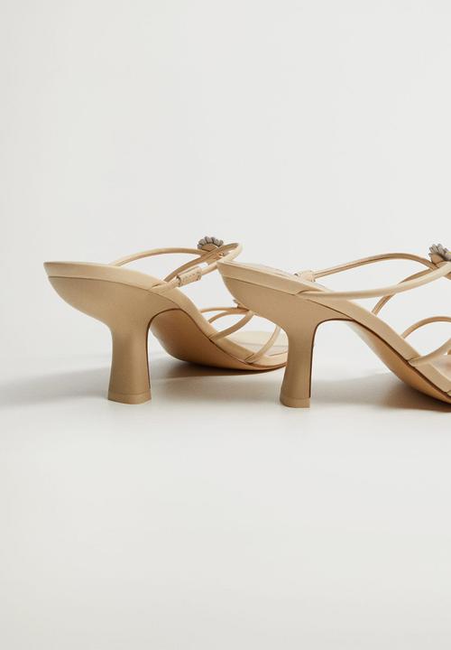 MANGO - Daisy leather heel - light beige