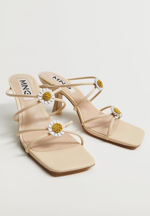 MANGO - Daisy leather heel - light beige
