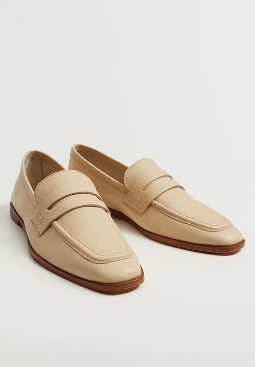MANGO - Moca 1 leather loafer - natural