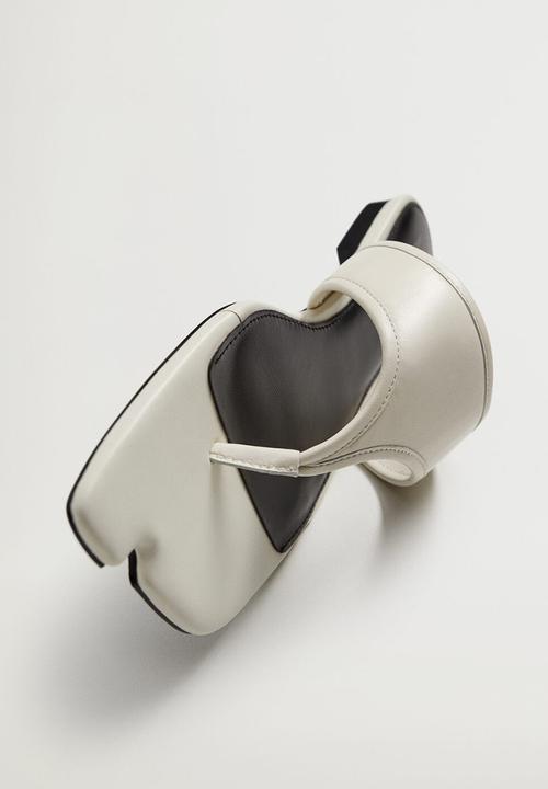 MANGO - Japan leather slide - natural