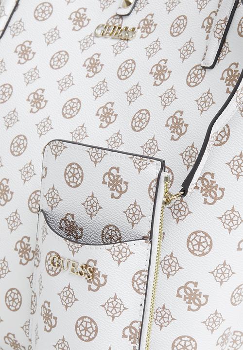 GUESS - Alby toggle tote - white