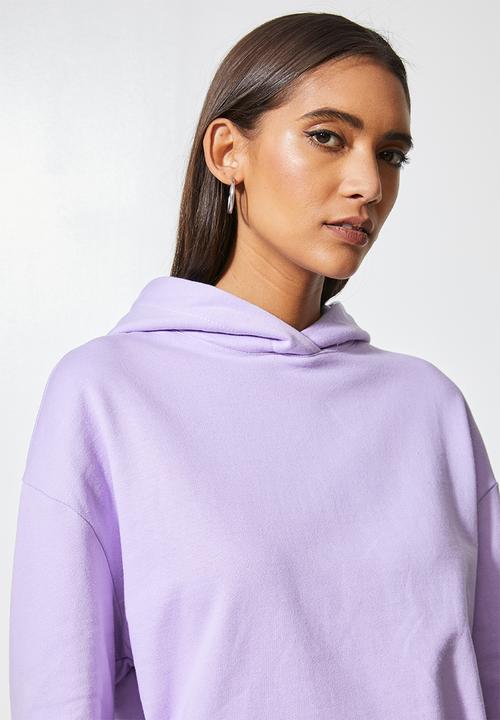 Superbalist - Crop hoodie - dusty purple