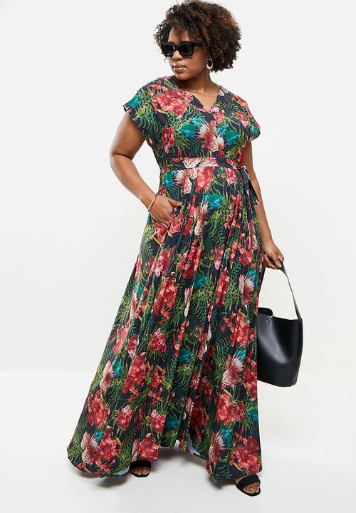 AMANDA LAIRD CHERRY - Plus Thabitha dress - black & red