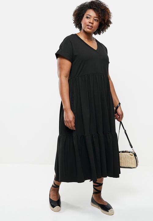 AMANDA LAIRD CHERRY - Plus nokwe dress - black