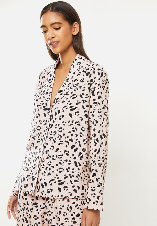 Superbalist - Sleep shirt & pants set - neutral & black